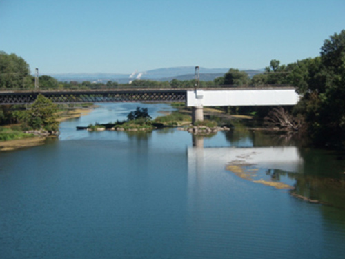 Project of railway bridge of south eastern France